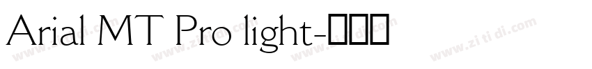 Arial MT Pro light字体转换